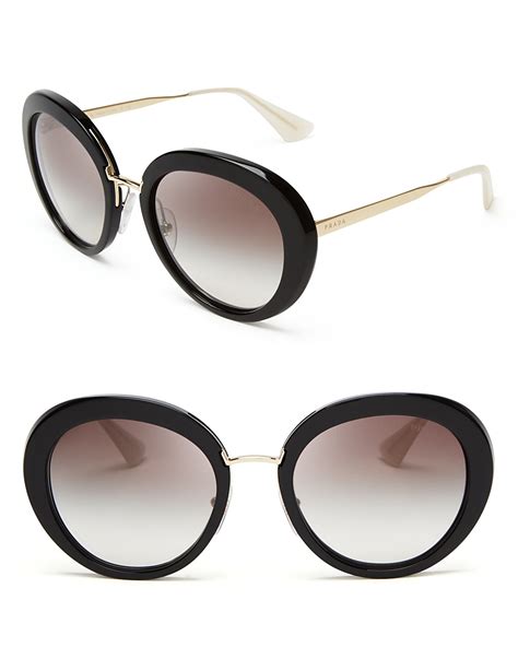 prada women's round 36mm sunglasses|prada 53mm round sunglasses.